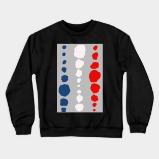 Modern abstract organic polka dots in red, white and blue -independence day Crewneck Sweatshirt